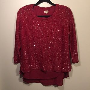 Maroon Daniel Cremieux Sweater - Size Medium